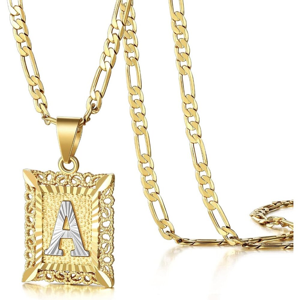 Stylish Gold-Plated Initial Monogram Necklace For… - image 1